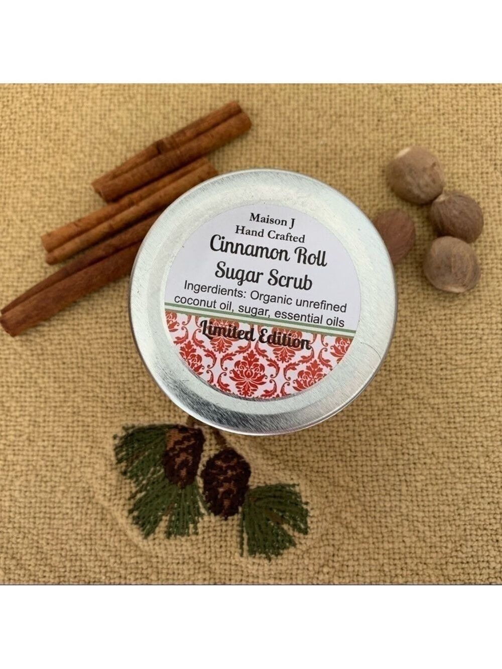 Hand Crafted Cinnamon Roll Sugar Scrub 8 oz